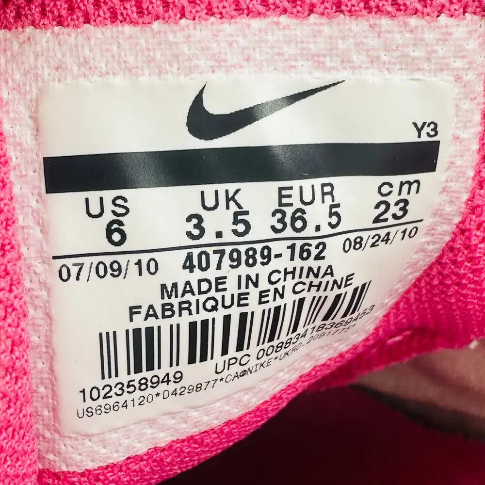 Nike Women's Shox Conundrum Athletic Sneakers White/Vivid Pink 407989-162 Size 6
